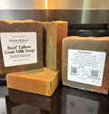 Unscented Nettle & Turmeric Beef Tallow & Goat Milk Soap Bar - with Colloidal Oatmeal and Honey⁠