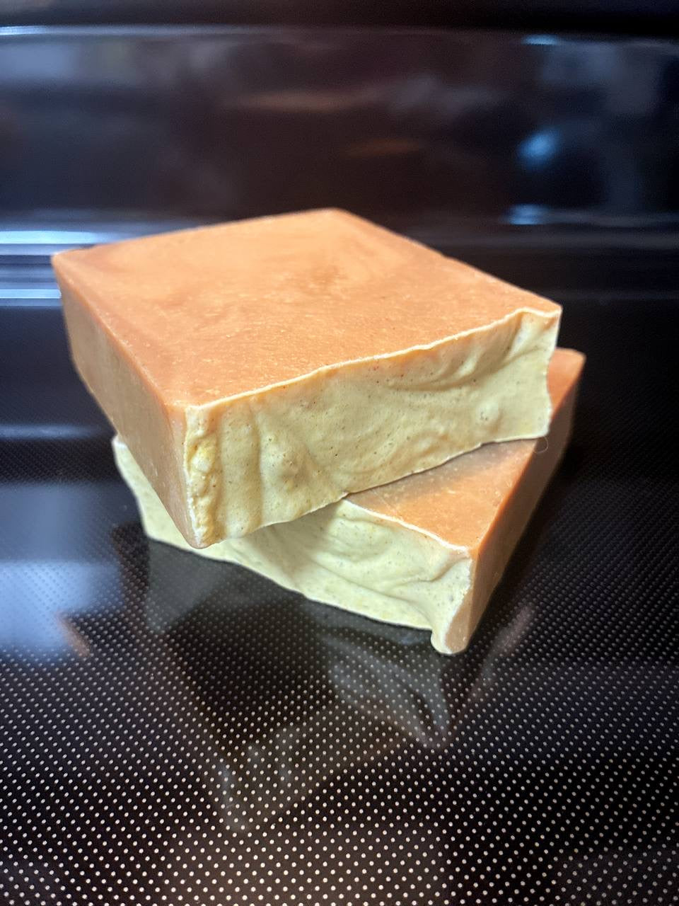 Unscented Carrot & Licorice Beef Tallow & Goat Milk Soap Bar - with Colloidal Oatmeal and Honey⁠