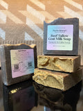 Unscented Turmeric & Coffee scrub Beef Tallow & Goat Milk Soap - with Colloidal Oatmeal and Honey⁠