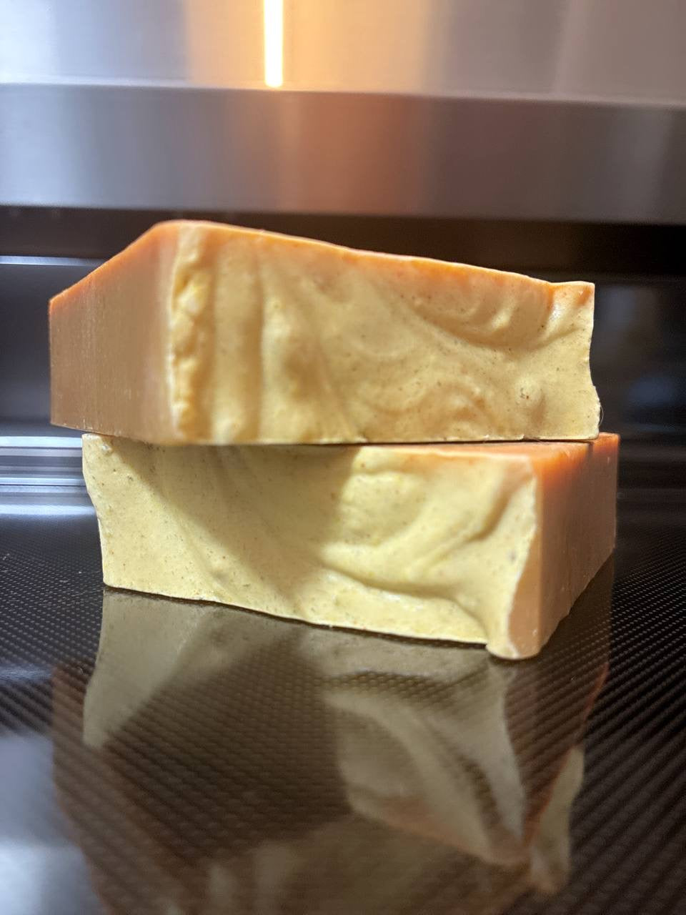Unscented Carrot & Licorice Beef Tallow & Goat Milk Soap Bar - with Colloidal Oatmeal and Honey⁠